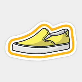 Running Shoe Sticker vector illustration. Fashion object Icon design concept. Boys outdoor fashion shoes sticker vector design with shadow. Sticker